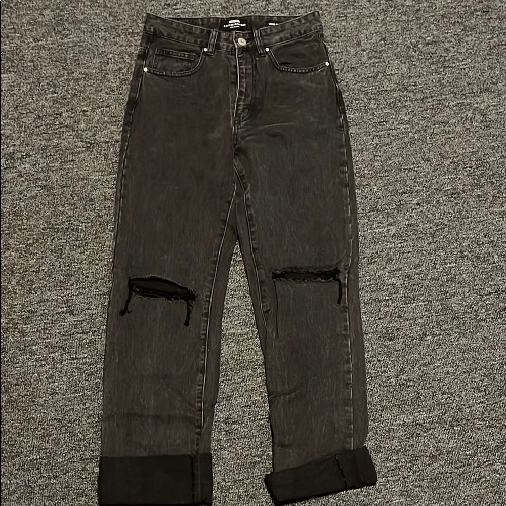 Black Distressed Jeans